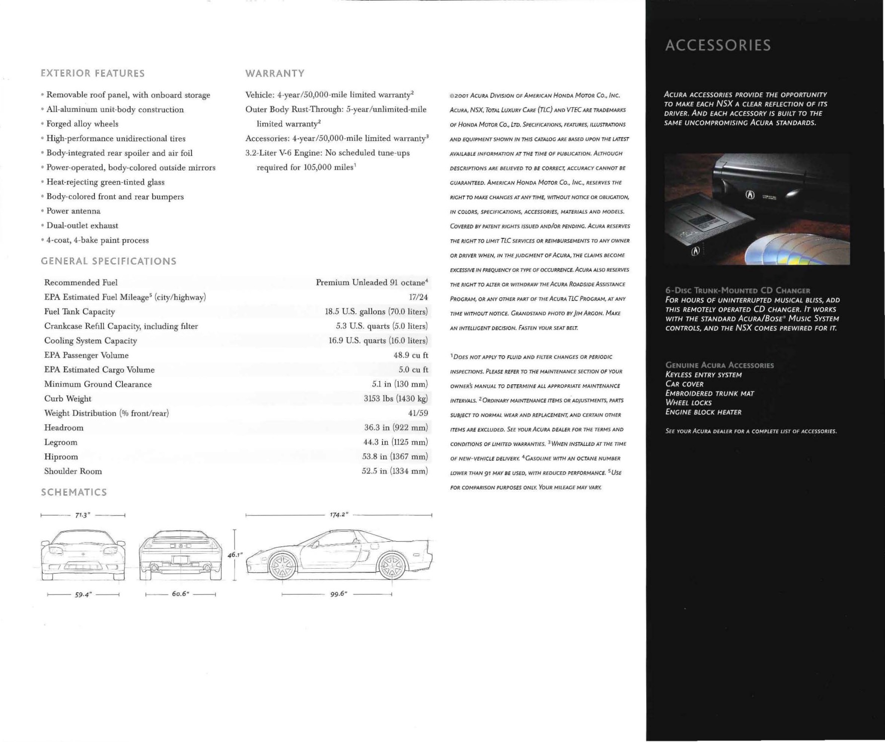 2002 Acura NSX Brochure Page 13